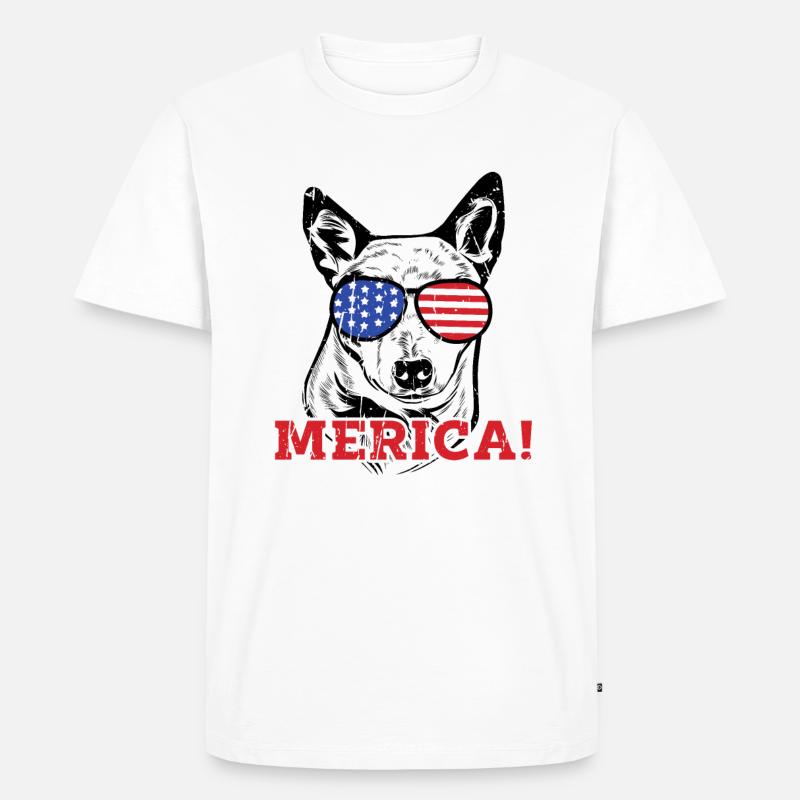 Merica! - Heeler - Männer Premium Bio T-Shirt - Weiß