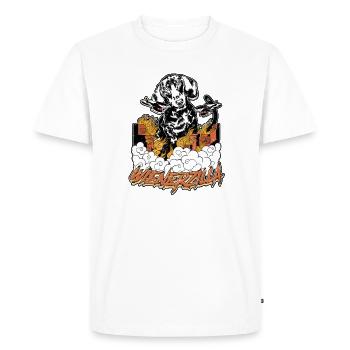 Wienerzilla - dog lover - Men's Premium Organic T-Shirt - white - Front - Nico (187cm)