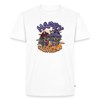 Happy Hallowiener - adorable chien - T-shirt Premium bio Homme - blanc - Devant - Nico (187cm)