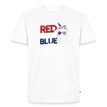 Red White Blue and Dalmatians too - black and - Men's Premium Organic T-Shirt - white - Front - Nico (187cm)