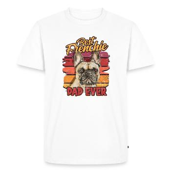 Best Frenchie Dad Ever - french bulldog - Men's Premium Organic T-Shirt - white - Front - Nico (187cm)