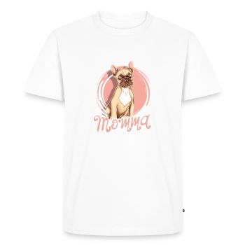 Frenchie Momma - frenchies - T-shirt Premium bio Homme - blanc - Devant - Nico (187cm)
