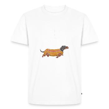 It's not a party until the wiener comes out - - Men's Premium Organic T-Shirt - white - Front - Nico (187cm)