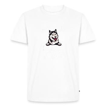 This isn't dog hair it's husky glitter - pet - Men's Premium Organic T-Shirt - white - Front - Nico (187cm)