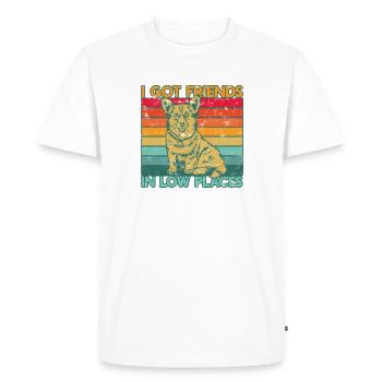 J’ai des amis dans des endroits bas - animaux de compagnie - T-shirt Premium bio Homme - blanc - Devant - Nico (187cm)