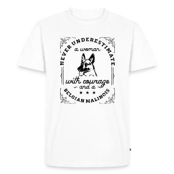 Dear dad I can explain - malinois dog - Men's Premium Organic T-Shirt - white - Front - Nico (187cm)