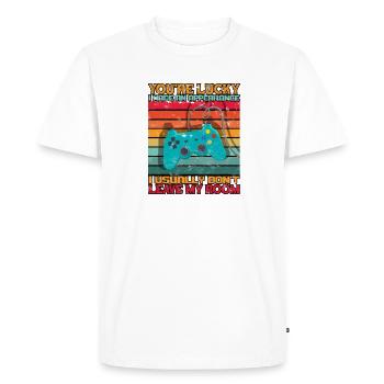 You're Lucky I Made An Appearance I usually dont - Men's Premium Organic T-Shirt - white - Front - Nico (187cm)