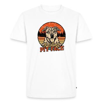 Resting pit face - pitbull - Men's Premium Organic T-Shirt - white - Front - Nico (187cm)