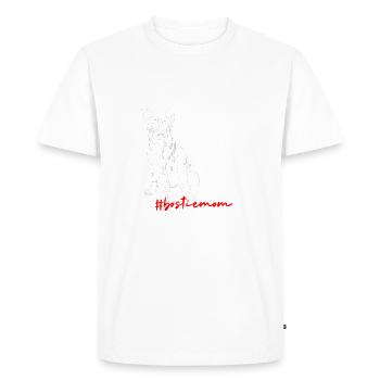 Thou shall not try me Bostie mom - boston terrier - Men's Premium Organic T-Shirt - white - Front - Nico (187cm)