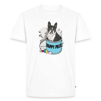 Ne jugez pas mon pitbull et je ne jugerai pas votre - T-shirt Premium bio Homme - blanc - Devant - Nico (187cm)