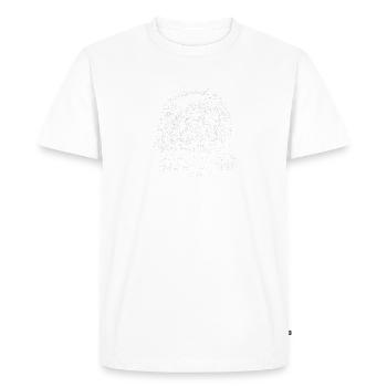 80% Coton 20% Poils de chien - drôle d’amoureux des chiens - T-shirt Premium bio Homme - blanc - Devant - Nico (187cm)