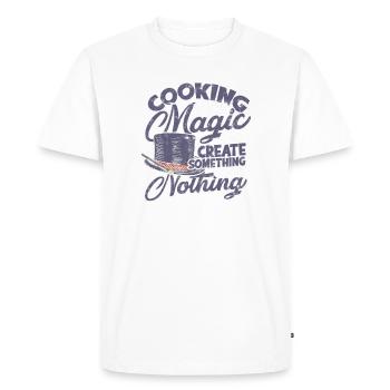 La cuisine, c’est comme de la magie; Vous créez quelque chose à partir de - T-shirt Premium bio Homme - blanc - Devant - Nico (187cm)