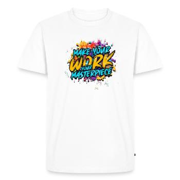 Make your work your masterpiece - Job - Men's Premium Organic T-Shirt - white - Front - Nico (187cm)