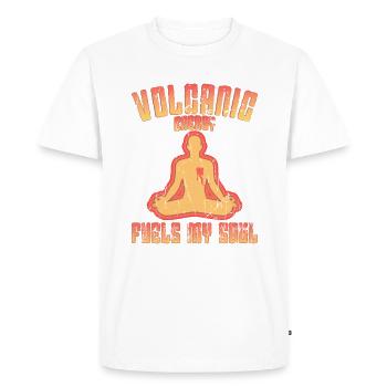 Volcanic energy fuels my soul - Volcano - Men's Premium Organic T-Shirt - white - Front - Nico (187cm)