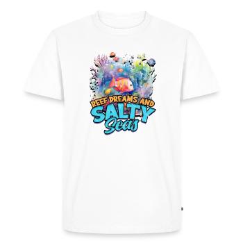 Reef dreams and salty seas - Reef - Men's Premium Organic T-Shirt - white - Front - Nico (187cm)