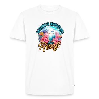 Pays des merveilles sous-marin: Le récif - Récif - T-shirt Premium bio Homme - blanc - Devant - Nico (187cm)