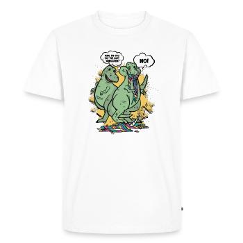 DUDE, DID YOU EAT THE LAST UNICORN? NO! - - Men's Premium Organic T-Shirt - white - Front - Nico (187cm)