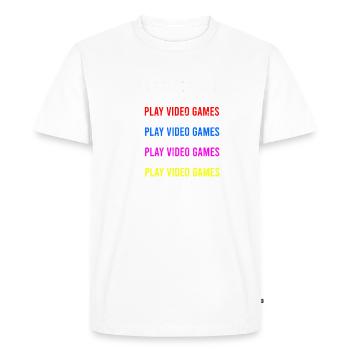 DUDE, DID YOU EAT THE LAST UNICORN? NO! - - Men's Premium Organic T-Shirt - white - Front - Nico (187cm)