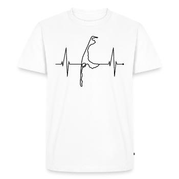 Sylt Skyline North Sea Heartbeat North Frisia Sylter - Men's Premium Organic T-Shirt - white - Front - Nico (187cm)