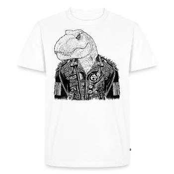 T-Rex Heavy - T-shirt Premium bio Homme - blanc - Devant - Nico (187cm)