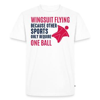 Wingsuit volant Base Jumping Parachutisme Wingsuit - T-shirt Premium bio Homme - blanc - Devant - Nico (187cm)
