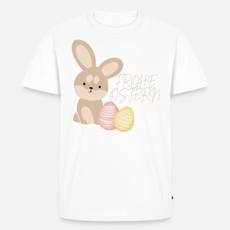 Frohe Ostern - Eier I Eier suchen I Osterhase - Männer Premium Bio T-Shirt - Weiß
