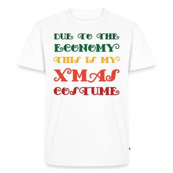 En raison de l’état de l’économie, voici mon costume de Noël - T-shirt Premium bio Homme - blanc - Devant - Nico (187cm)