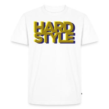 Hardstyle Glitch Gabber Frenchcore Hard Techno - Men's Premium Organic T-Shirt - white - Front - Nico (187cm)