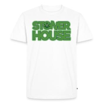 Stoner House Musique 420 - T-shirt Premium bio Homme - blanc - Devant - Nico (187cm)