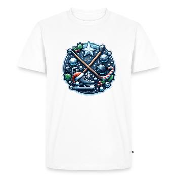 Hockey Players Winter - Men's Premium Organic T-Shirt - white - Front - Nico (187cm)