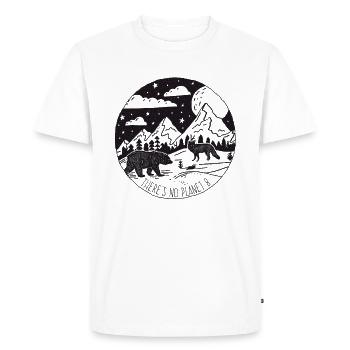 Protection de l'environnement Vintage No Planet B - T-shirt Premium bio Homme - blanc - Devant - Nico (187cm)