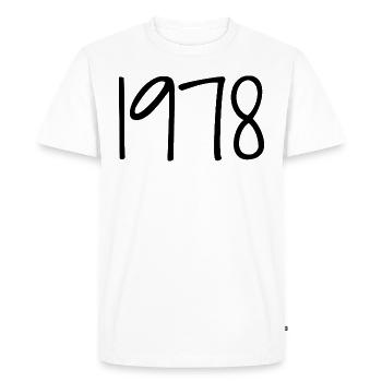 1978 Retro 1978 Birthday 1978 Vintage 1978 - Men's Premium Organic T-Shirt - white - Front - Nico (187cm)