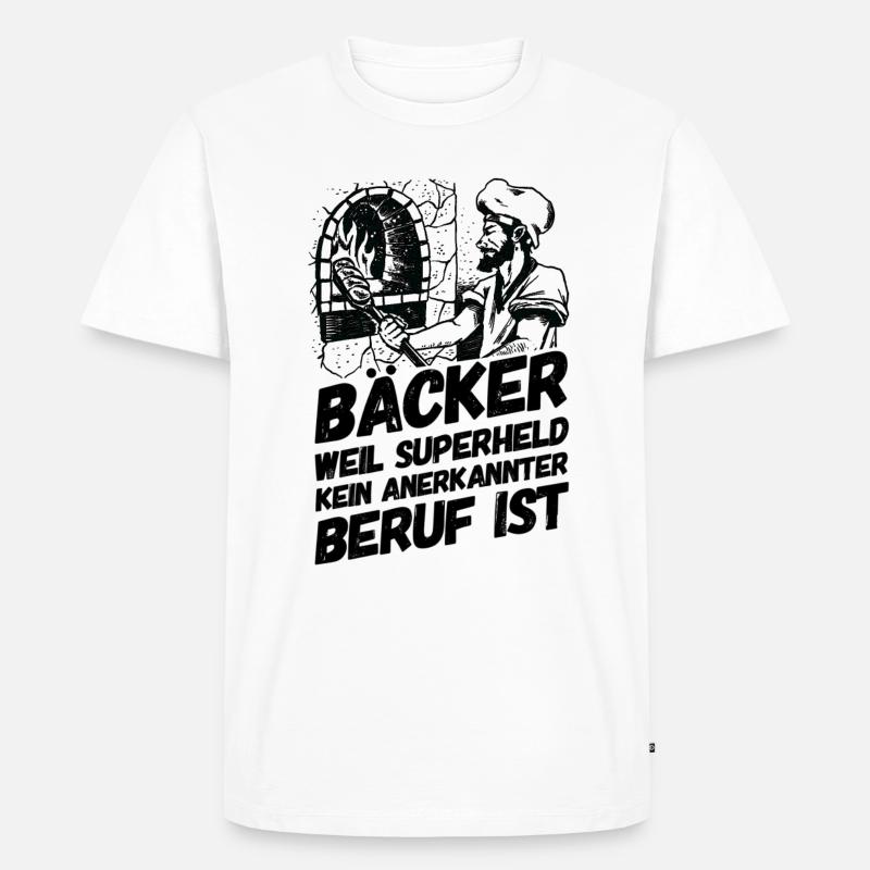 Bäcker Bäckerei Backwaren Backen - Männer Premium Bio T-Shirt - Weiß