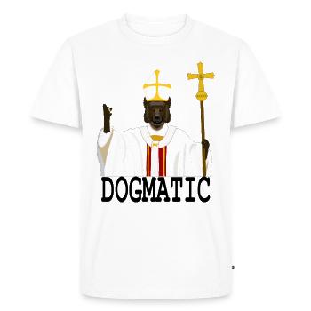 DOGMATIC German Shepherd in black - Men's Premium Organic T-Shirt - white - Front - Nico (187cm)