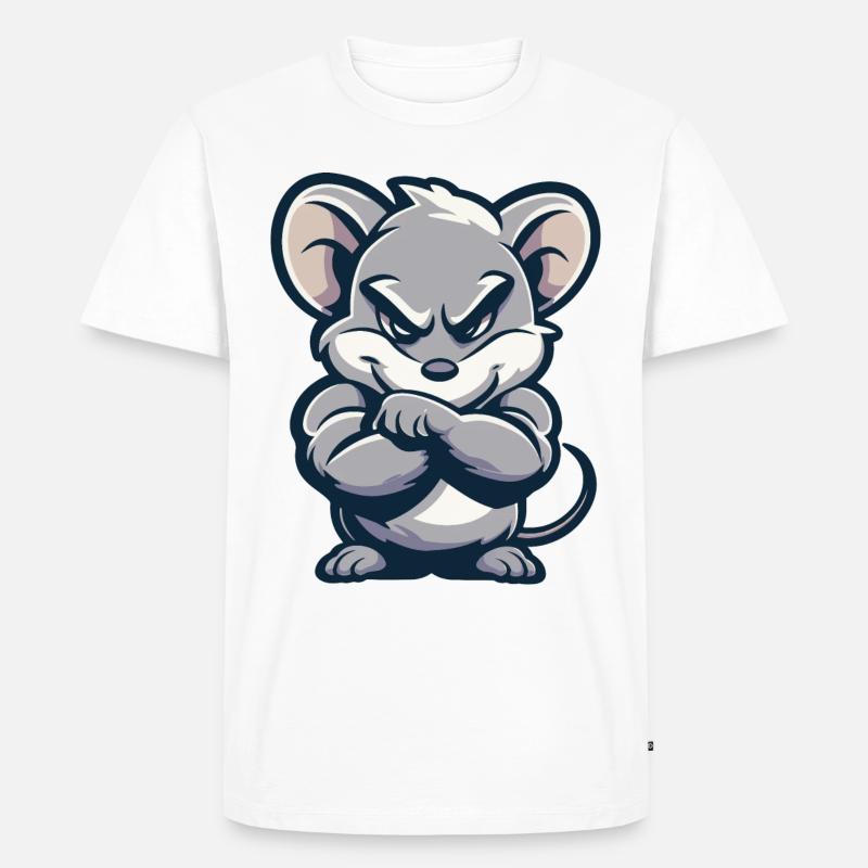 Maus Comic - Männer Premium Bio T-Shirt - Weiß