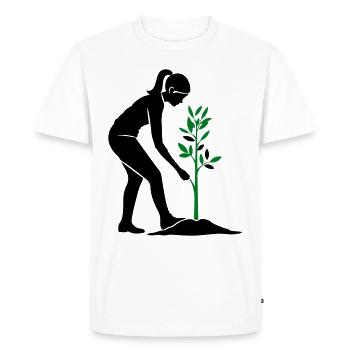 Tree Plants Nature Conservation - Men's Premium Organic T-Shirt - white - Front - Nico (187cm)