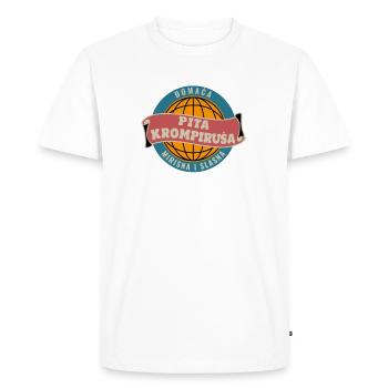Pita Krompirusa Balkan Cuisine - Funny Jugo - T-shirt Premium bio Homme - blanc - Devant - Nico (187cm)