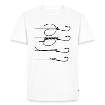 Angler knot - Men's Premium Organic T-Shirt - white - Front - Nico (187cm)