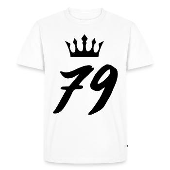 79 Couronne numérique - T-shirt Premium bio Homme - blanc - Devant - Nico (187cm)