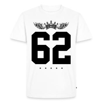 62 Couronne numérique - T-shirt Premium bio Homme - blanc - Devant - Nico (187cm)