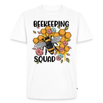 Beekeeper Squad Apiculture - T-shirt Premium bio Homme - blanc - Devant - Nico (187cm)