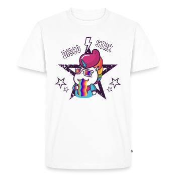 Vomit Rainbow Unicorn Disco Star pour les enfants, bébé - T-shirt Premium bio Homme - blanc - Devant - Nico (187cm)