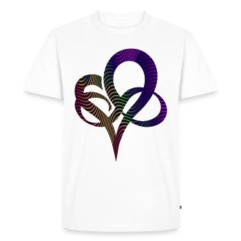 Infinity Heart Lignes colorées Love Heart Symbol - T-shirt Premium bio Homme - blanc - Devant - Nico (187cm)