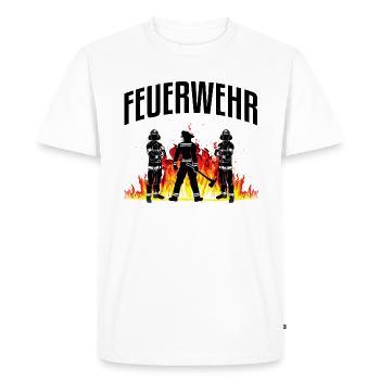 pompiers - T-shirt Premium bio Homme - blanc - Devant - Nico (187cm)