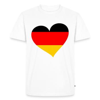 Germany heart - Men's Premium Organic T-Shirt - white - Front - Nico (187cm)