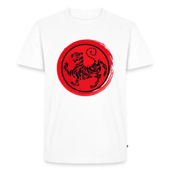 Logo de Karaté Shotokan Tiger - T-shirt Premium bio Homme - blanc - Devant - Nico (187cm)