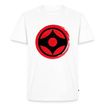Karate Kyokushin logo - Men's Premium Organic T-Shirt - white - Front - Nico (187cm)