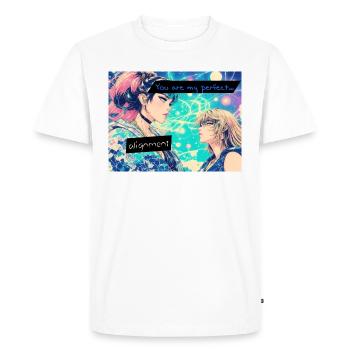 You Are My Perfect Alignment - Men's Premium Organic T-Shirt - white - Front - Nico (187cm)