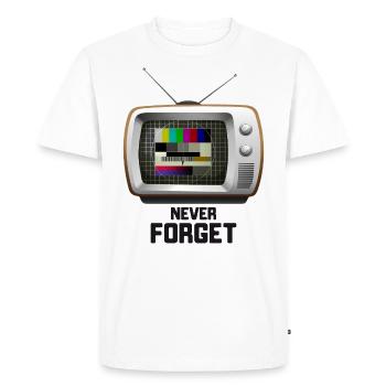 Testbild 80s 90s party - T-shirt Premium bio Homme - blanc - Devant - Nico (187cm)