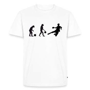 Handball Evolution FootballBall Basketball Handballer - T-shirt Premium bio Homme - blanc - Devant - Nico (187cm)
